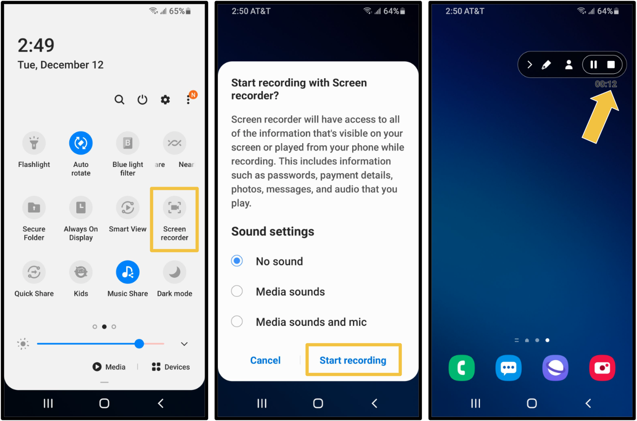 how to add screen record on a mobile device